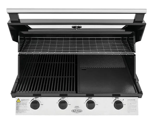 BeefEater 1200 Series 4-Burner Built-In BBQ Black Enamel - BBG1240BB