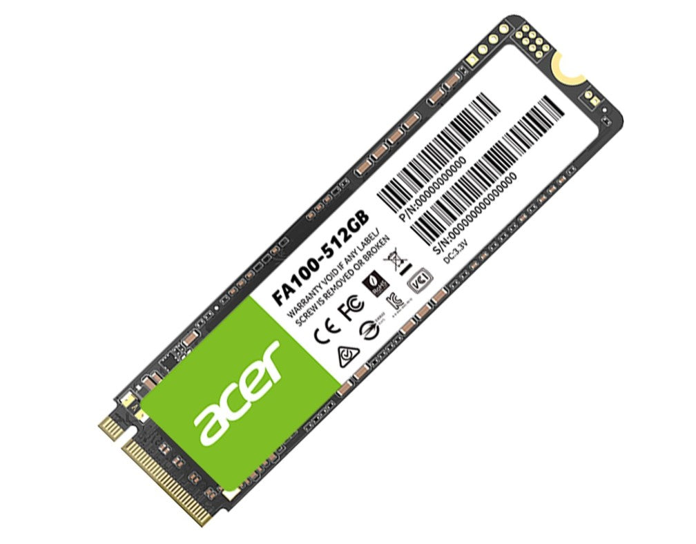 BIWIN ACER FA100-512GB M.2 NVMe PCIe Gen 3*4 Read speed 3300MB/ sWrite Speed 2200MB/s BL.9BWWA.119 - 5 Year Warranty