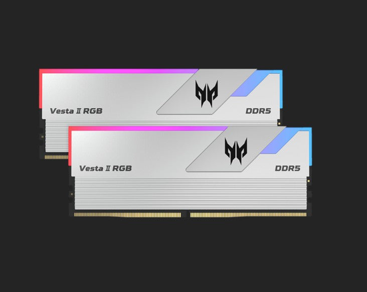 BIWIN PREDATOR VESTAII DDR5 RGB 6000 MHz 32GB (16GB*2) 1R*8 PC5 6000 CL36-45-45-96 Supports XMP 3.0 & EXPO Silver BL.9BWWR.653