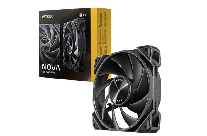 Antec Nova Black 120 PWM 3-Phase Speed Controller. Low Power, High Heat Dissipation, Low Noise Ultimate Fan - 1x Fan with controller, NOVA 120