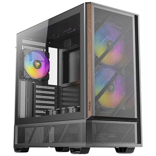 Antec P30 ARGB Mid Tower, 478x222x465 mm, Steel+Plastic+Wood, ATX/mATX/ITX, 4mm TG, 2xUSB3.0, Type-C, 7 slots, 2/1x3.5'/2.5', ARGB fans 3+2, GPU 405