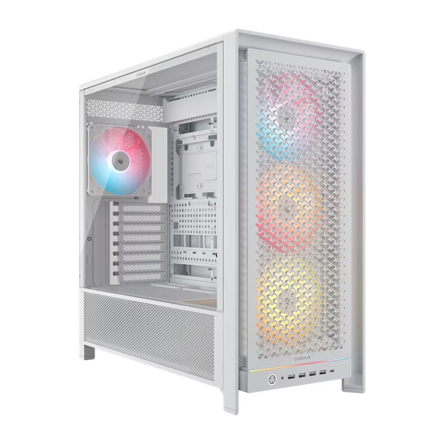 Corsair FRAME 5000D RS ARGB High-Airflow Mid-Tower PC Case - White, ATX, 450mm GPU, 175mm CPU cooler, 360mm rad, 4x RS140 ARGB, 1x USB-C 3.2, CC-9011310-WW