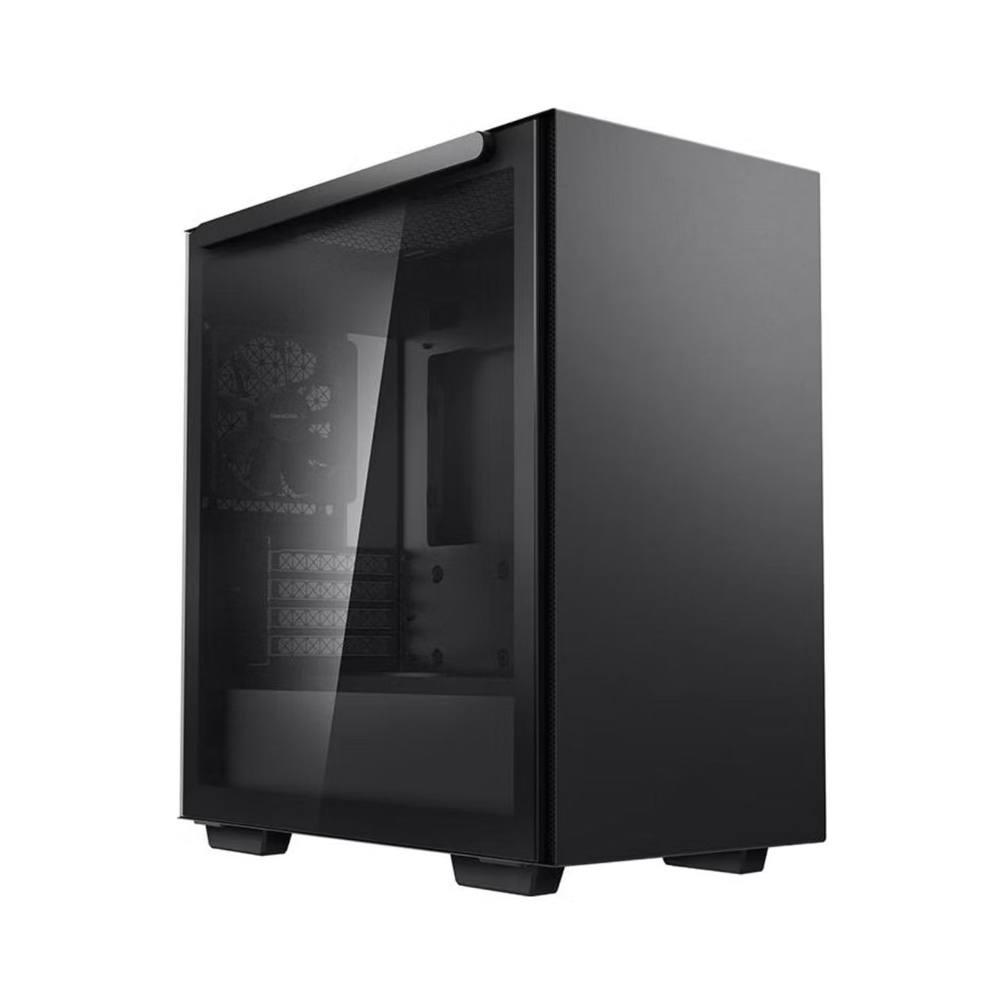 DeepCool MACUBE 110 Black Minimalistic Micro-ATX Case, Magnetic Tempered Glass Panel, Removable Drive Cage, Adjustable GPU Holder, 1xPreinstalled Fan, R-MACUBE110-BKNGM1N-G-1