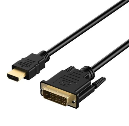 8ware HDMI to DVI-D Adapter Converter Cable 2m - Retail Pack Male to Male 30AWG Gold Plated PVC Jacket for PS4 PS3 Xbox Monitor PC Computer Projector, RC-HDMIDVI-2H