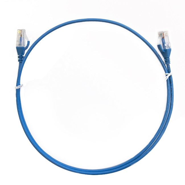 8ware CAT6 Ultra-Thin Slim Cable 15m - Blue Colour Premium RJ45 Ethernet Network LAN UTP Patch Cord 26AWG for Data, CAT6THINBL-15M