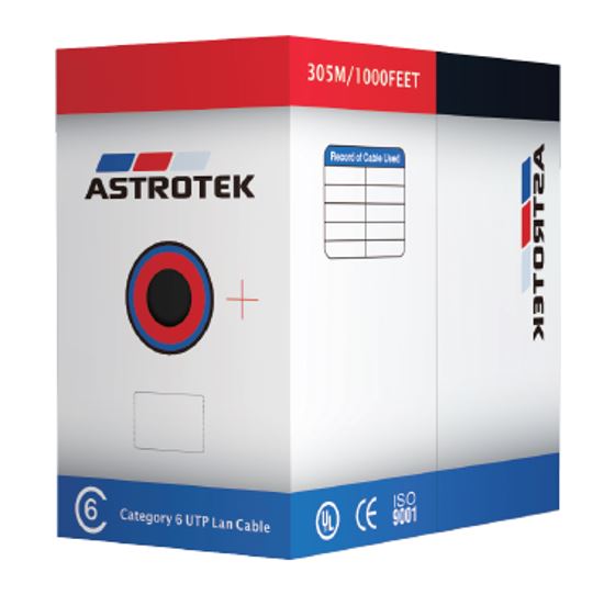 Astrotek CAT6 UTP Cable 305m Roll - Orange Full 0.55mm Copper Solid Wire Ethernet LAN Network 23AWG 0.55cu 2x4p LSZH Jacket, ATP-ORNGU6-305M
