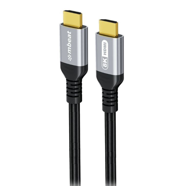 mbeat Tough Link 3m Certified 8K HDMI Cable - Space Grey HDMI 2.1 (male) to HDMI 2.1 (male) 48Gbps 51g, MB-XCB-8KHDM30