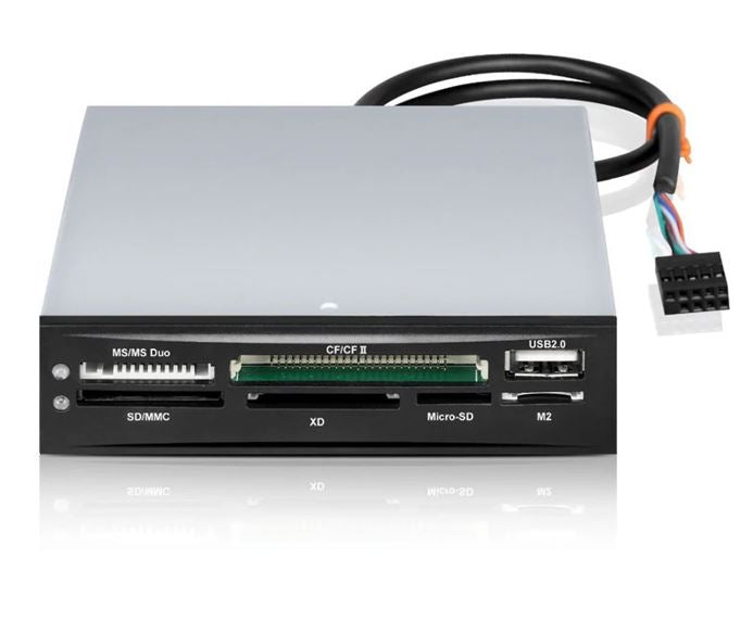 Astrotek 3.5' Internal Card Reader Black All In One USB2.0 Hub CF MS SD Flash Memory Card, AT-V-113