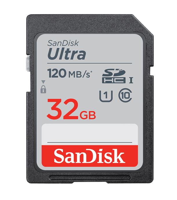SanDisk Ultra 32GB SDHC SDXC UHS-I Memory Card 120MB/s Full HD Class 10 Speed Shock Proof Temperature Proof Water Proof X-ray Proof Digital Camera, SDSDUN4-032G-GN6IN