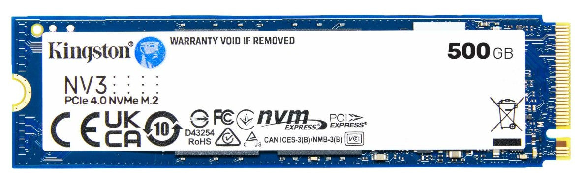 Leader-P Kingston SNV3S NV3 500G PCle 4.0x4 NVMe M.2 2280 Gen4 SSD 5000/3000MB/s 3D HAND compaitible Notebook and SFF 5Y Limited (LS), SNV3S/500G