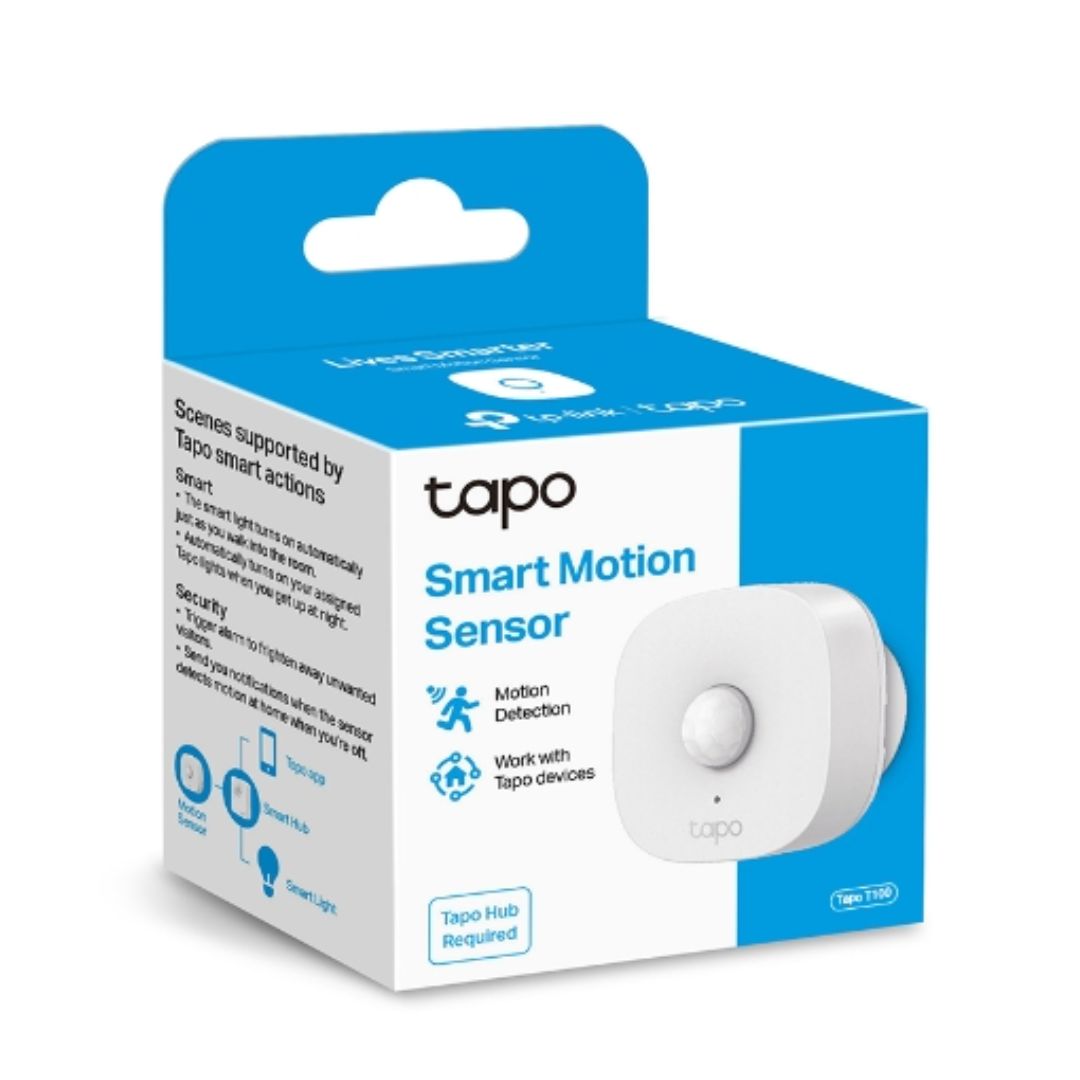 TP-Link Tapo Smart Motion Sensor, Wide Range Detection, Motion-Activated Light, Energy Saving, Instant Alerts & App Notification, Tapo T100