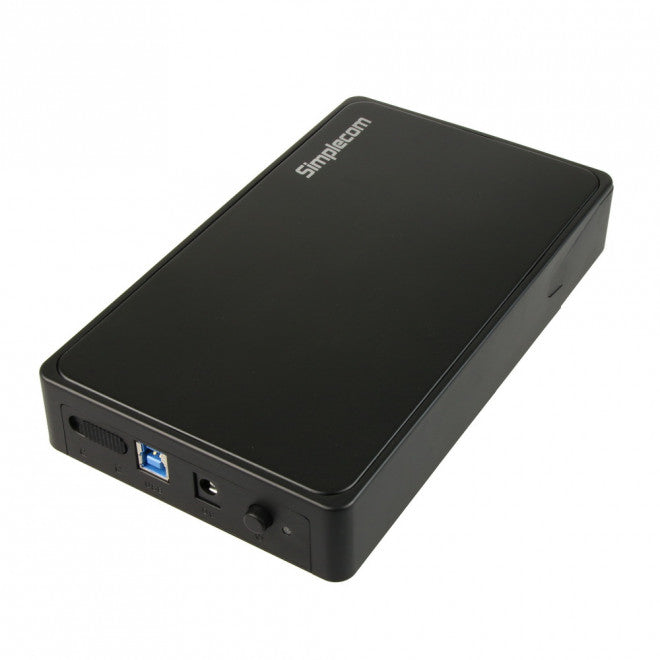 Simplecom SE325 Tool Free 3.5' SATA HDD to USB 3.0 Hard Drive Enclosure - Black Enclosure, SE325-BLACK