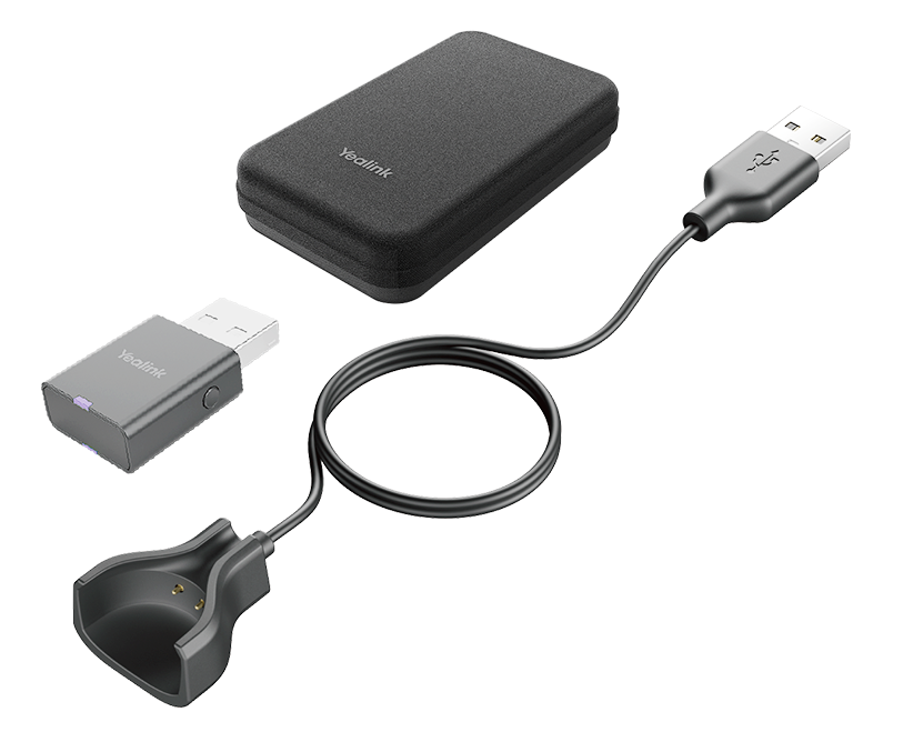 Yealink Portable Accessory Kit for WH63/67, Carry Case, Charging Cable, WDD60 DECT Dongle, Make DECT Headset Your Hybrid Work Booster, PAK-WH63/67