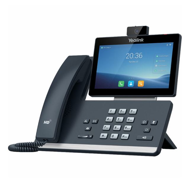 Yealink T58W-C 16 Line IP HD Android Phone with HD Camera, 7' colour touch screen, HD voice, Dual Gig Ports, Built-in Bluetooth& Wifi, USB 2.0, SIP-T58W-C
