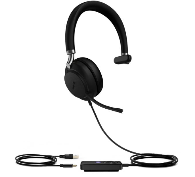 Yealink UH38 Mono Mode USB and Bluetooth Headset, USB-A,Teams Call Controller with Built-In Battery Dual Noise-Canceling Mics, Busy Light, Teams EOL, TEAMS-UH38-M