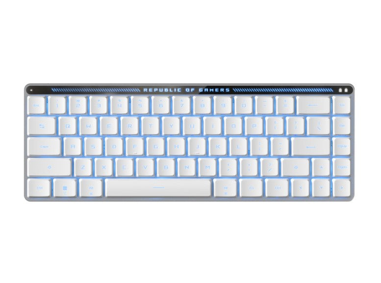 ASUS ROG Falchion RX Blue Low Profile Wireless Gaming Keyboard, Tri-mode Connection, ROG Omni Receiver, Intuitive control, ROG FALCHION RX LOW PROFILE BLUE SWITCH
