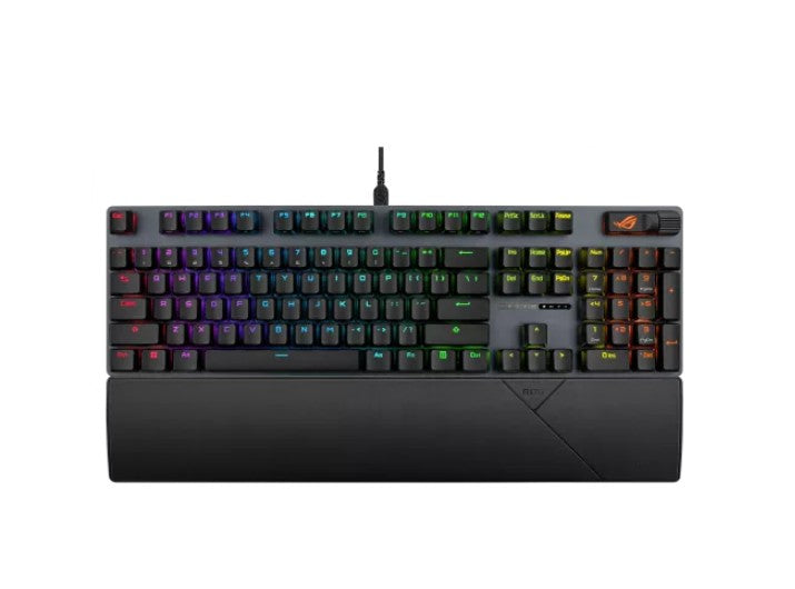 ASUS ROG Strix Scope II X Snow Gaming Keyboard Hot-swappable ROG NX Mechanical Switches V2, Sound-dampening foam PBT doubleshot keycaps or UV-coated, ROG STRIX SCOPE II X WIRED PBT SNOW SWITCH