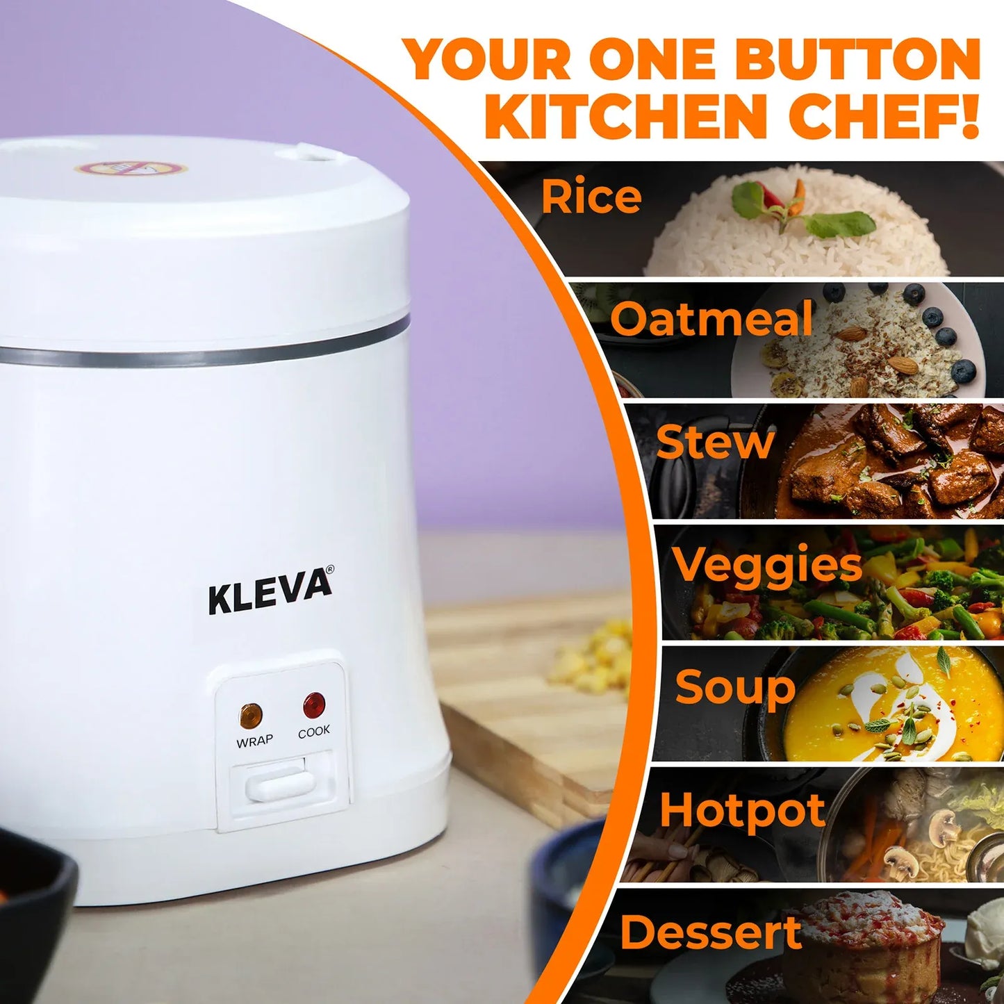 Kleva One-Button 10-in-1 Multi-Cooker and Rice Cooker - KRCOOK-02