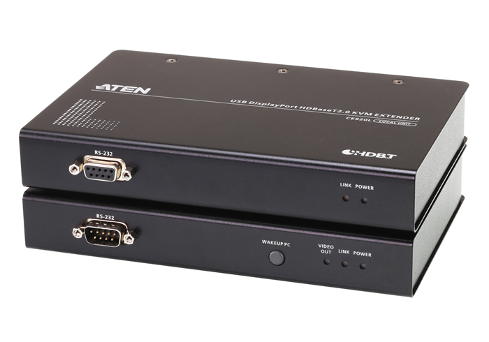 Aten 4K DisplayPort HDBaseT 2.0 KVM Extender with RS232, Ethernet extension, Long Reach mode extends up to 1920 x 1080 @ 150m, can mix CE920 T/R with, CE920-ATA-U