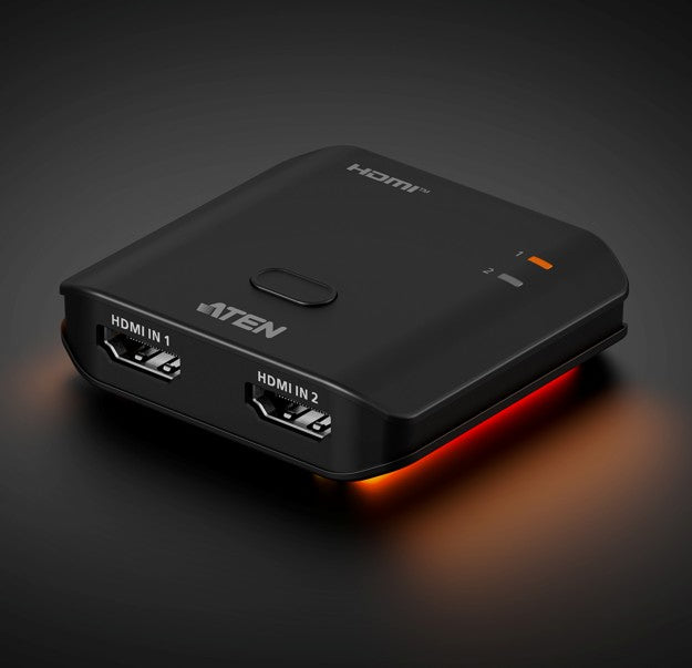 Aten Essential 2-Port 8K HDMI Switch, HDMI switch for modern gaming, 8K @ 60Hz / 4K @ 120Hz, LPCM 7.1, Dolby & DTS-HD Master Audio, VS5821-AT