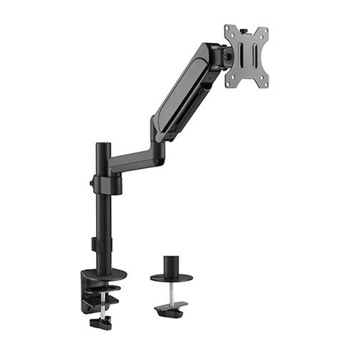 Brateck Single Monitor Pole-Mounted Gas Spring Monitor Arm Fit Most 17' - 32' Monitor Up to 9Kg Per screen VESA 75x75/100x100, LDT48-C012