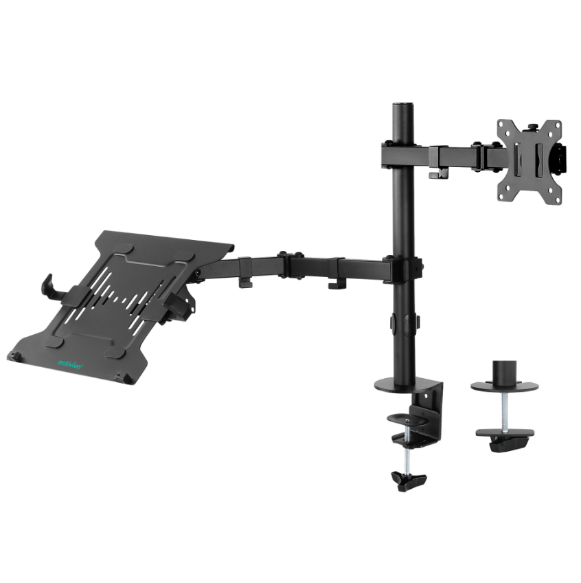 mbeat Dual-Screen Articulating Monitor Arm with Interchangeable Laptop Holder, ACA-BMA-DLH01K