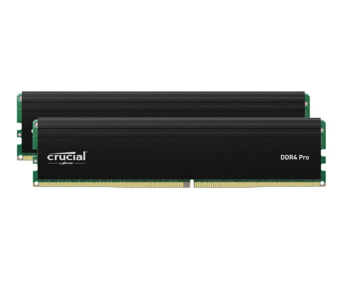 Micron (Crucial) Crucial Pro 32GB (2x16GB) DDR4 UDIMM 3200MHz CL22 Black Heat Spreader Support Intel XMP AMD Ryzen Desktop PC Gaming Memory, CP2K16G4DFRA32A
