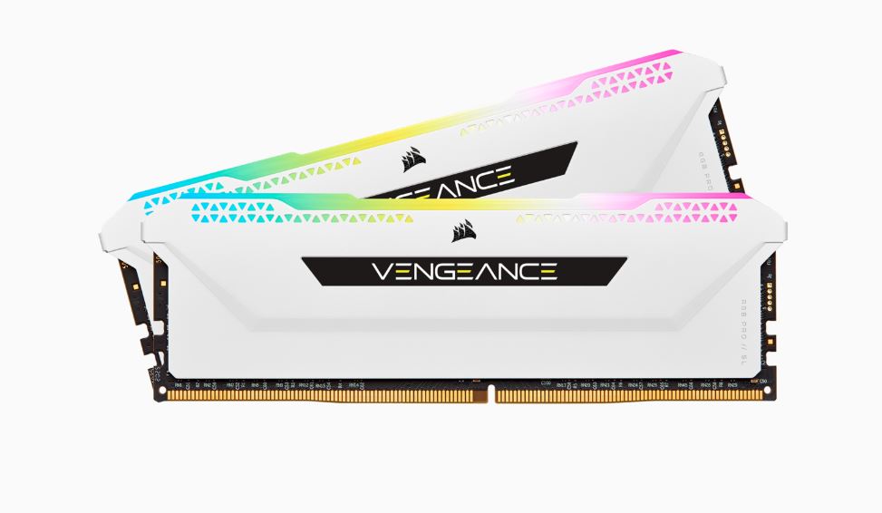 Corsair Vengeance RGB PRO SL 32GB (2x16GB) DDR4 3200Mhz C16 White Heatspreader Desktop Gaming Memory, CMH32GX4M2E3200C16W