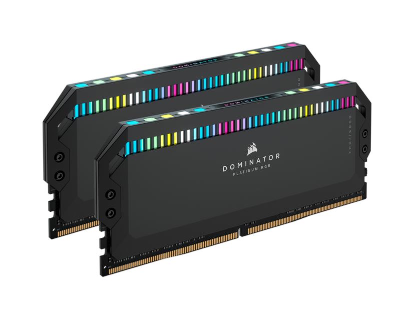 Corsair Dominator Platinum RGB 64GB (2x32GB) DDR5 Platinum RGB 64GB (2x32GB) DDR5 UDIMM 5200Mhz C40 1.25V Black Desktop PC Gaming Memory, CMT64GX5M2B5200C40