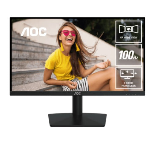 AOC 21.45'100Hz 1920 × 1080 (FHD) VGA × 1 HDMI 1.4 × 1 AdaptiveSync 3-Sided Frameless Low Blue Mode, Office, POS, Business, Uni, Home Monitor