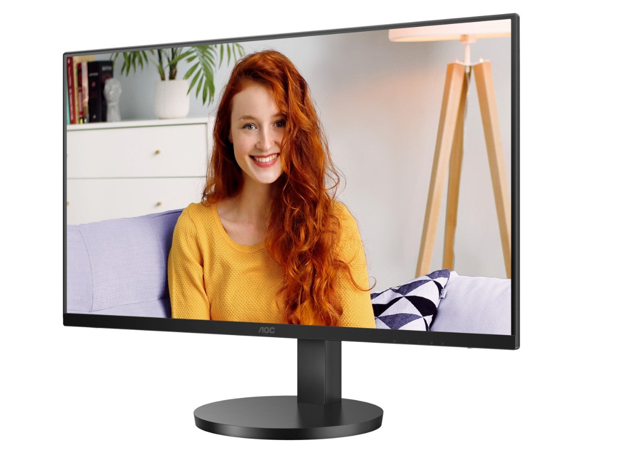AOC 27' IPS 4K 3840 x 2160 UHD, HDR10, Speakers, Flicker FREE, HDMI 2.0 x 2, DisplayPort 1.4 x 1 black. VESA 100, Height Adjust, Office Monitor, U27B3AF