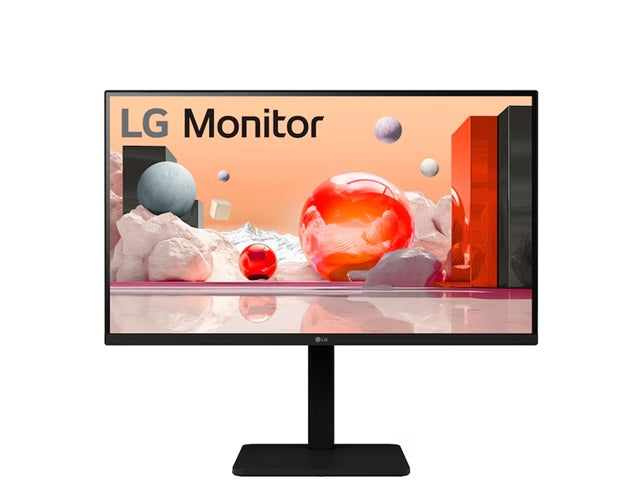 LG 27' Full HD IPS Monitor – 1920×1080, 100 Hz, built‑in power & speakers, versatile stand (tilt/height/swivel/pivot), Reader Mode & Flicker Safe