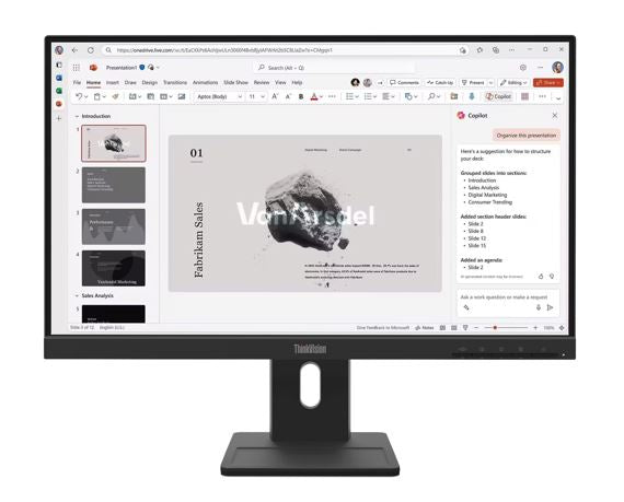LENOVO ThinkVision E22-40 21.5-22' FHD IPS Monitor 1920x1080 100Hz 16:9 Anti-Glare Height Adjustable Tilt Swivel Pivot VGA DP HDMI VESA 3yr wty Black, 64C9MAR6AU