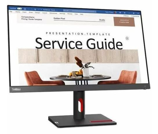 LENOVO ThinkVision S24I-30 23.8'/24' 100Hz FreeSync FHD Monitor 1920x1080 4ms 16:9 VA HDMI VGA Audio Out Tilt Adjustment VESA, 63DEKAR3AU