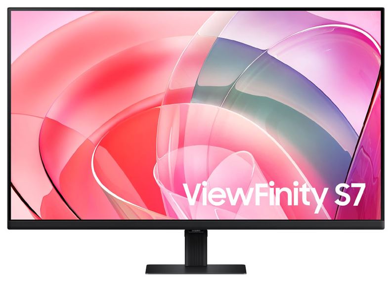 Samsung ViewFinity S7 27' 4K UHD IPS Monitor 3840x2160 16:9 5ms PiP HDR10 DP HDMI USB-A Tilt VESA Eye Saver Mode Flicker Free Black 3YR WTY, LS27D700EAEXXY