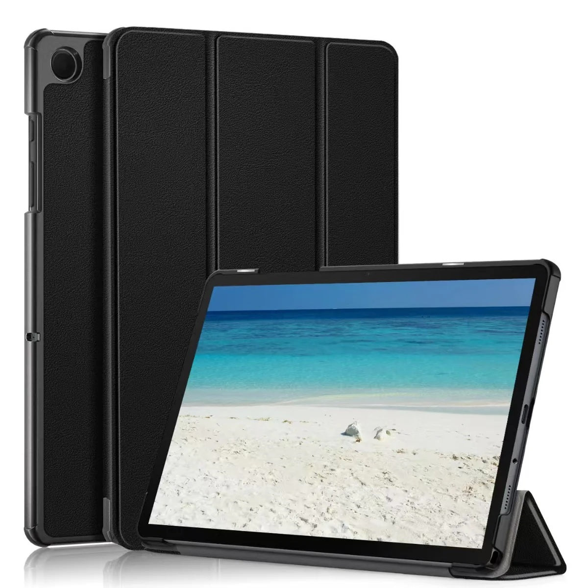 USP Samsung Galaxy Tab A11+ / Tab A9+ (11') Folio Case Black - Slim, PU Leather, Auto Sleep/Wake Function, Drop Protection, 3 Years Warranty, cfbitaba11plus