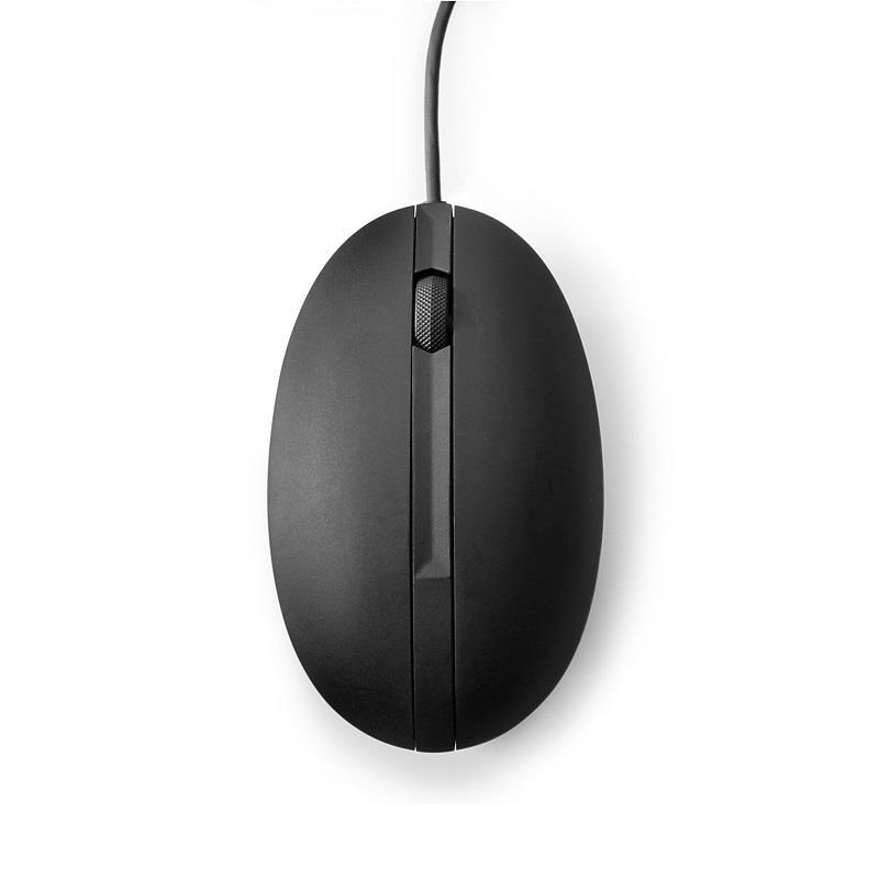 HP Wired Desktop 320M Mouse 1200dpi 3 Botton Wired USB-A Connector Optical Red Sensor 1.8M Cable Length Black 1YR WTY, 9VA80AA