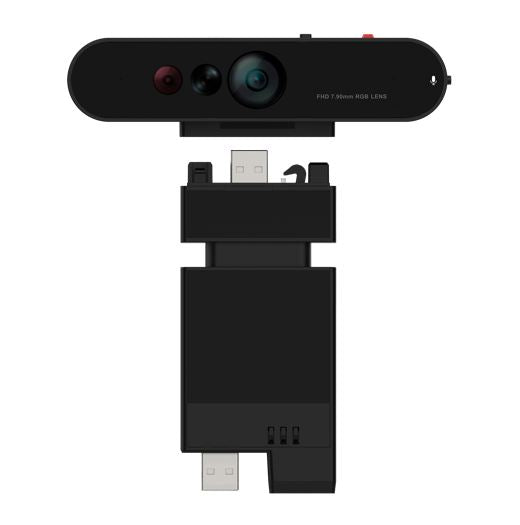 LENOVO ThinkVision MC60 (S) Monitor Webcam 1080p IR & RGB dual‑sensor Adjustable FOV: 65°-90° AI enhance noise‑cancelling MIC Physical privacy shutter, 4XC1K97399
