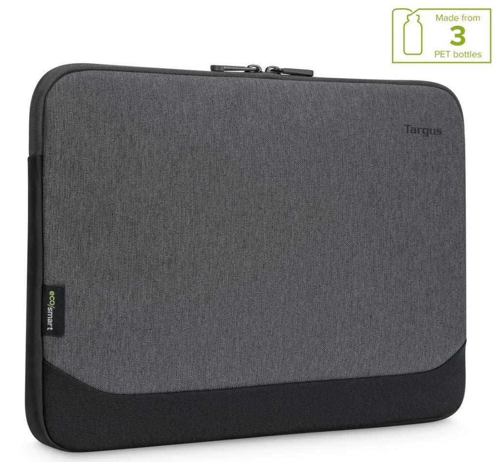 Targus 13-14' Cypress EcoSmart Sleeve Bag for Laptop Notebook Tablet - Fits 13' 13.3' 14', Made with 3 Recycled Water Bottles - Grey, TBS64602GL