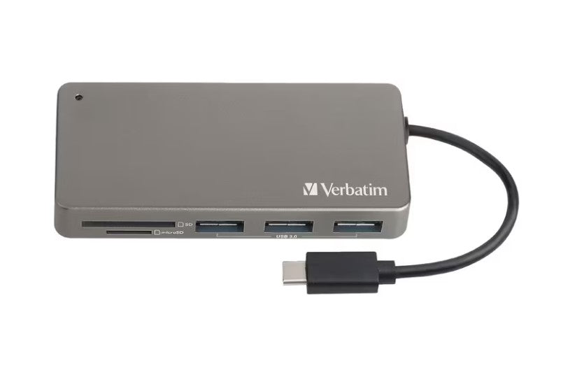 Verbatim USB-C 3.2 Gen 1 Type C Hub / SD, SDHC, SDXC, microSD, microSDHC, and microSDXC Card Reader, 65679