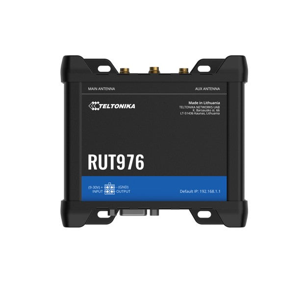 Teltonika RUT976 Redcap 5G Router, Dual-SIM, WAN Failover with 4x Ethernet Ports, Backward Compatible with 4G LTE Cat 4, 2-Year Warranty, PSU included, RUT976000200