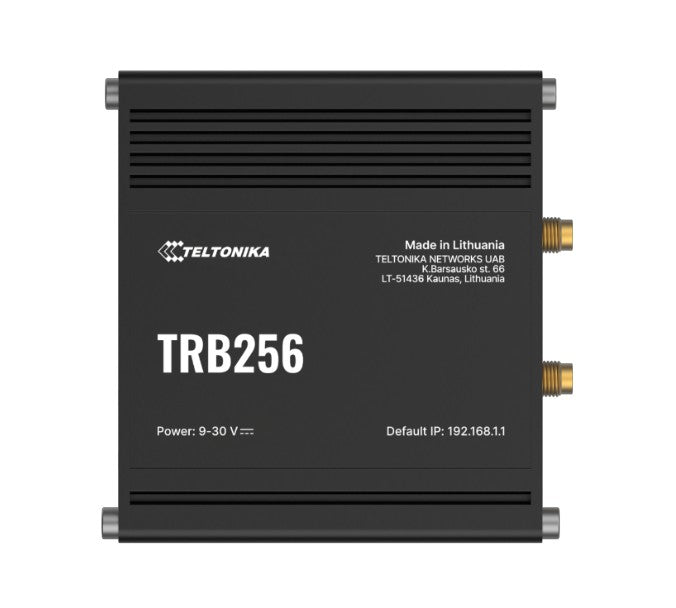 Teltonika TRB256 Industrial IoT Gateway, 4G/LTE(Cat 4), Dual SIM, 450 MHz BAND, Auto-Failover, Backup WAN, Supports DNP3, PSU excluded, TRB256000200