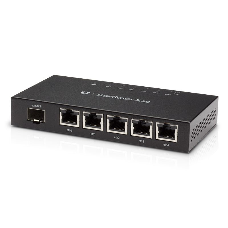 Ubiquiti EdgeRoute Advanced Gigabit Ethernet Router - Compact Powerful Router Sporting,5 Gigabit RJ45 Ports Passive PoE Support& SFP,, ER-X-SFP