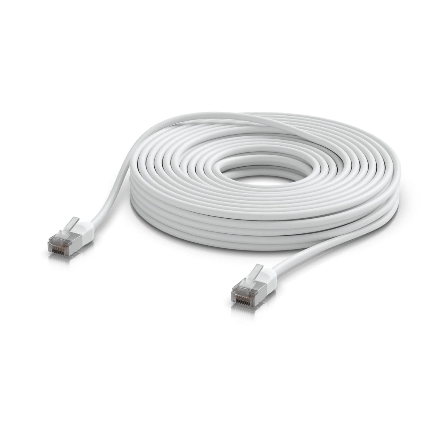 Ubiquiti UniFi Premium Patch Cable Outdoor, 15M, White, Ultra-thin, Rugged, Shielded Patch, Designed &Optimized, For 10 GbE networking, 2Yr Warr, UACC-Cable-Patch-Outdoor-C6A-15M-W