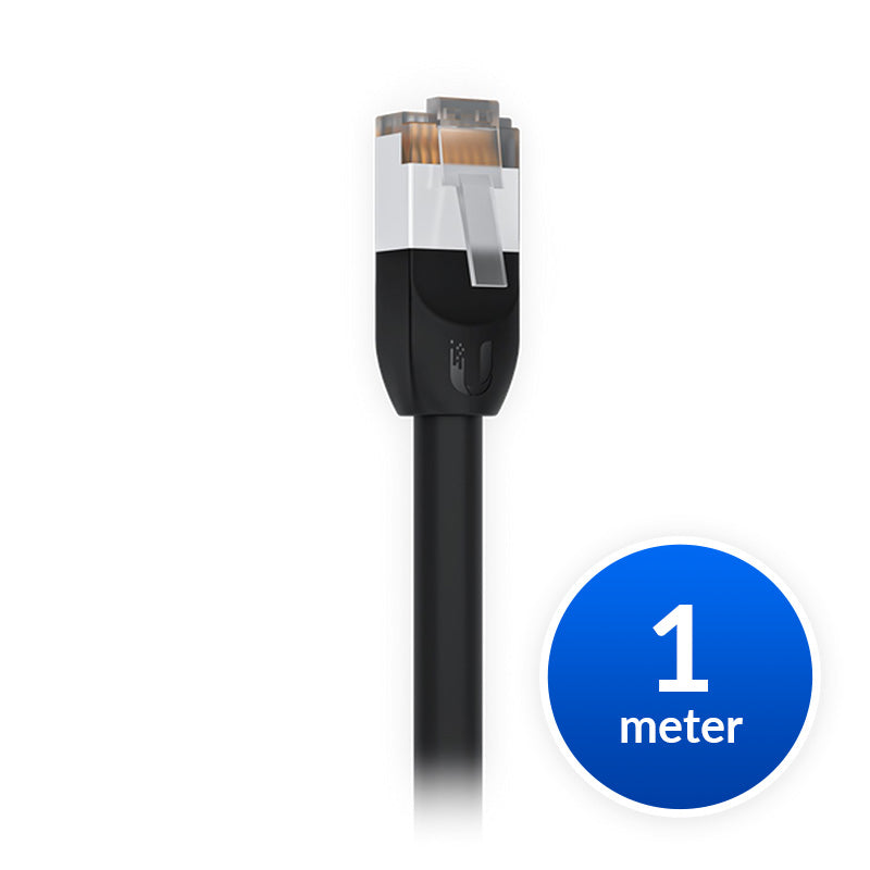 Ubiquiti UniFi Patch Cable Outdoor 1M Black, Single Unit, All-weather, RJ45 Ethernet Cable, Category 5e, Weatherproof, UACC-Cable-Patch-Outdoor-1M-BK