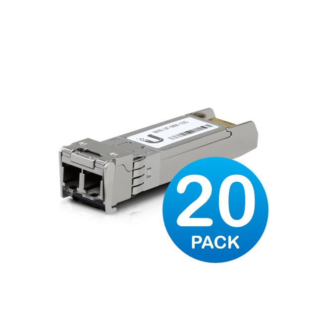 Ubiquiti UFiber 10Gbps Multi-Mode Optical Module, SFP+, 20-Pack, Duplex LC connector, Connection up to 300 m, UACC-OM-MM-10G-D-20