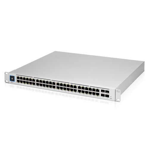 Ubiquiti UniFi 48-port Managed Gigabit Layer2 & Layer3 Switch, Auto-sensing 802.3at PoE+ & 802.3bt PoE, SFP+, Touch Display, 600W GEN2,, USW-Pro-48-POE