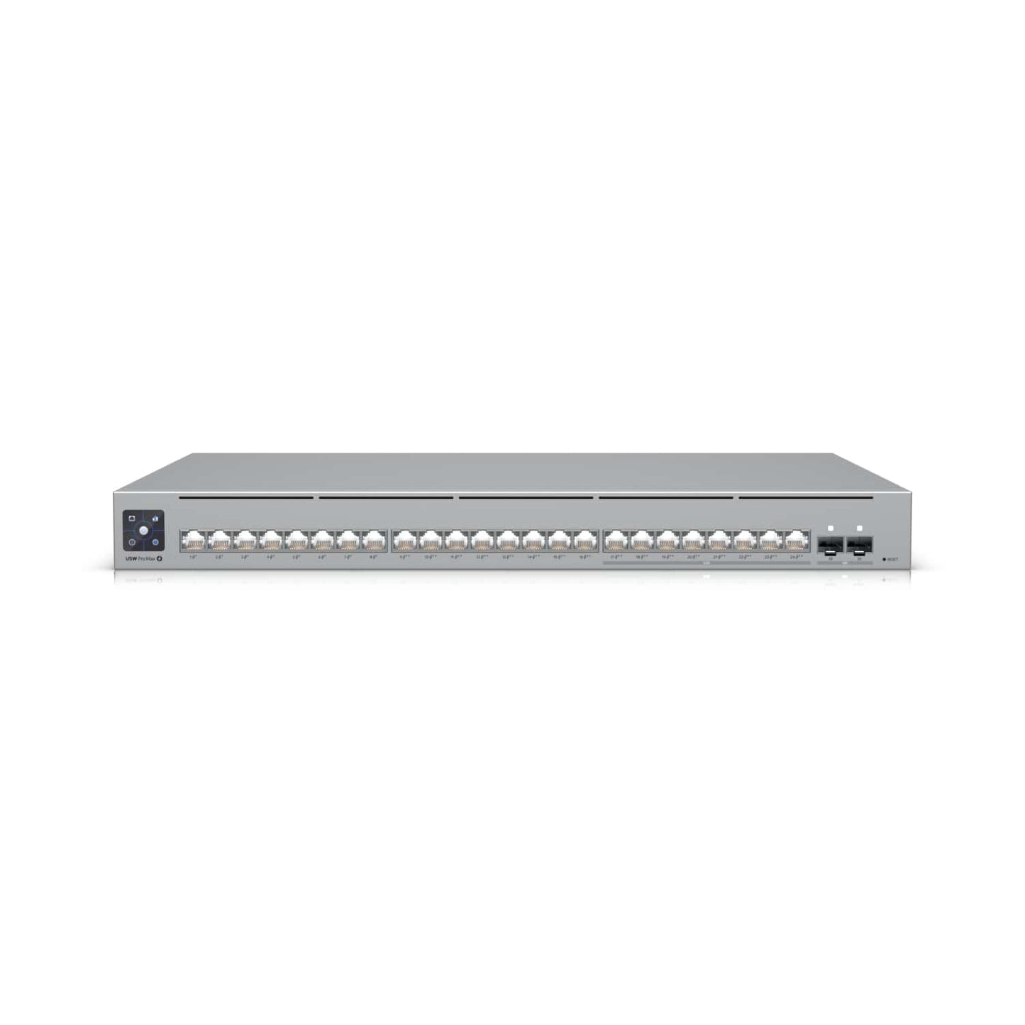 Ubiquiti UniFi Network, 24-Port, POE 400W, (8) 2.5GbEPoE++, (16) GbE Ports - (8) PoE+, (8) PoE++, (2)10G SFP+, Layer3, Rack Mount,, USW-Pro-Max-24-PoE