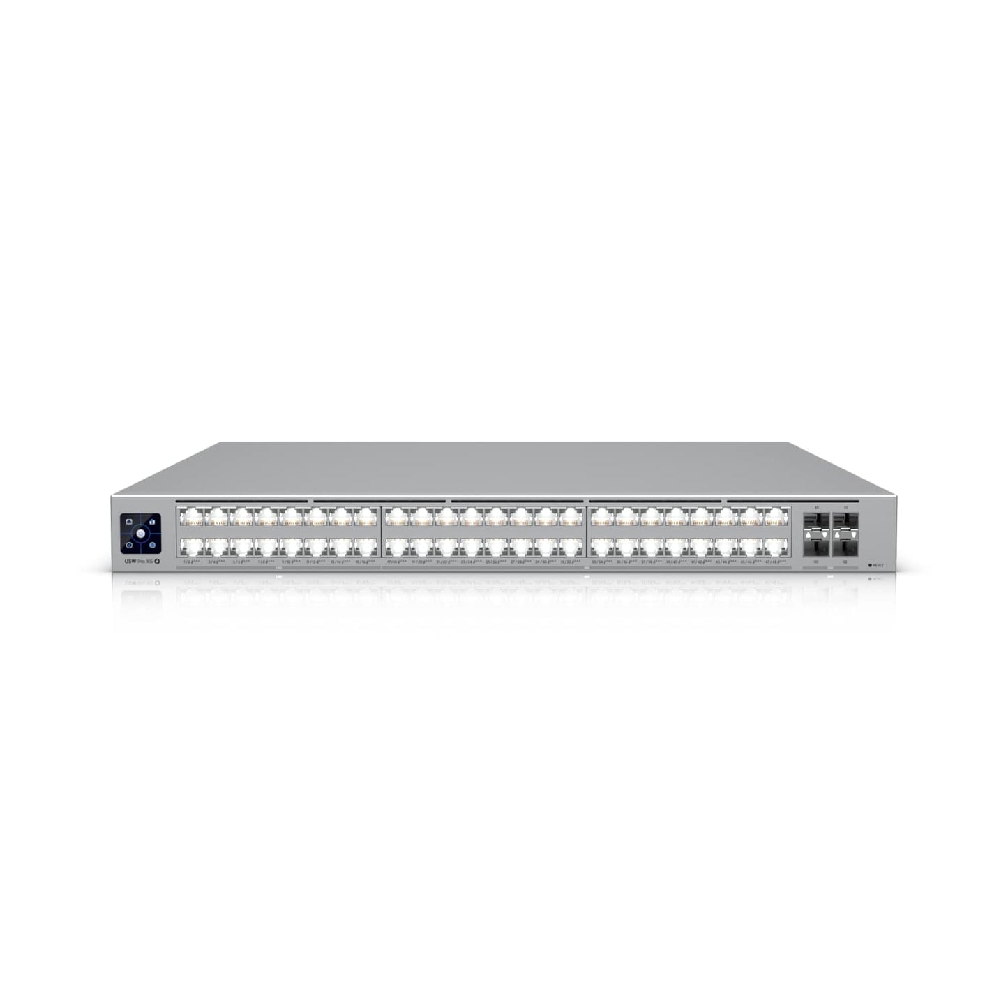Ubiquiti Pro XG 48 PoE, Professional-grade, 48-port Layer 3 Etherlighting, PoE+++ Switch, (32) 10 GbE, (16) 2.5 GbE PoE, (4) 25G SFP28 Ports, USW-Pro-XG-48-PoE