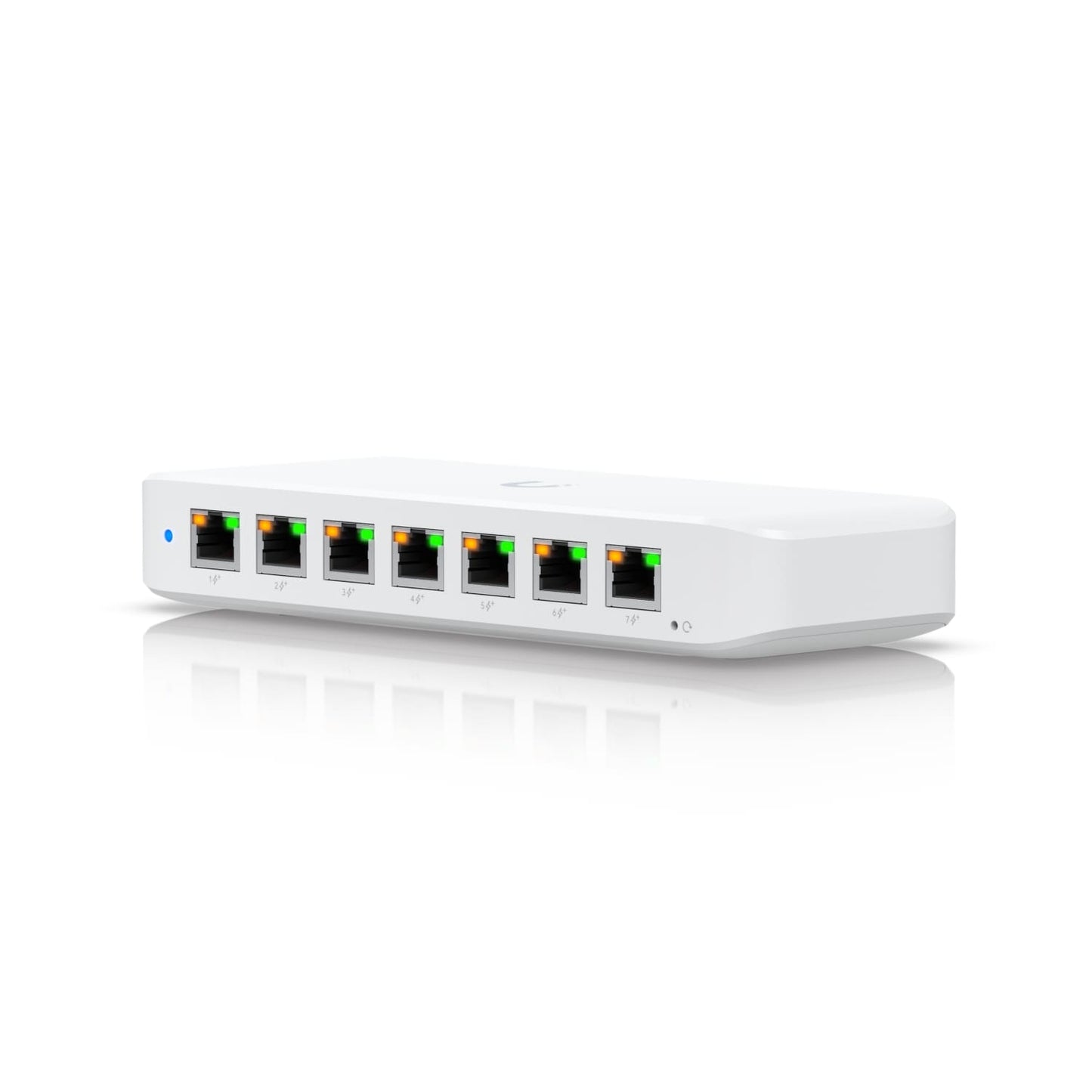 Ubiquiti Ultra 42W, Compact Layer 2, 8-port GbE PoE Switch, Versatile Mounting Options, 7 PoE/PoE+ No Power Supply, PoE++ Input,, USW-Ultra